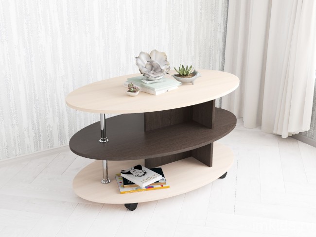 Столик журнальный Консул-4, дуб молочный