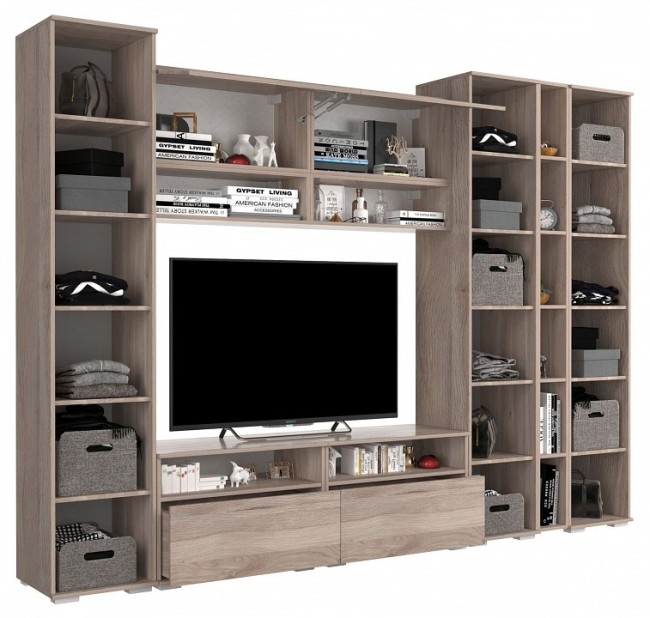 Стенка для гостиной Лайк КГ5 (дуб мария дуб мария, индиго  )