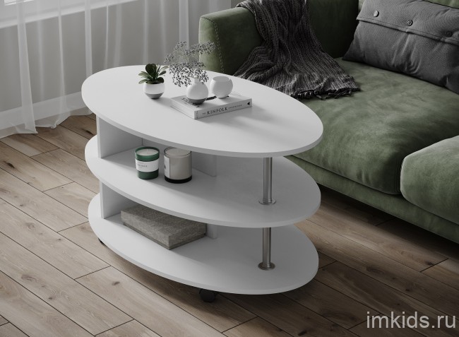 Столик журнальный Консул-4, белый