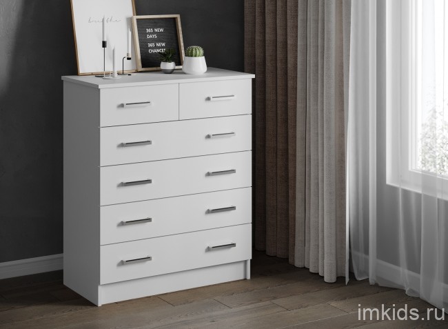 Комод большой Катрин 5, белый