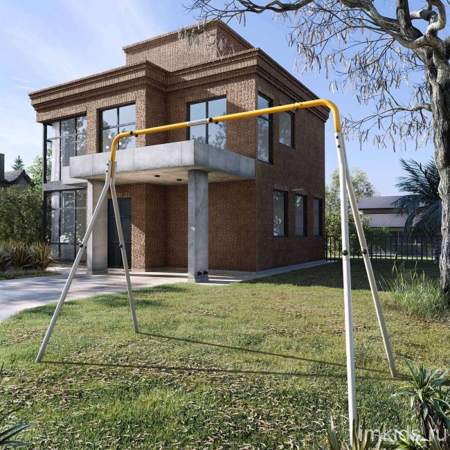 Качели двойные (без качелей) Romana R.103.28.04 (серый/жёлтый)