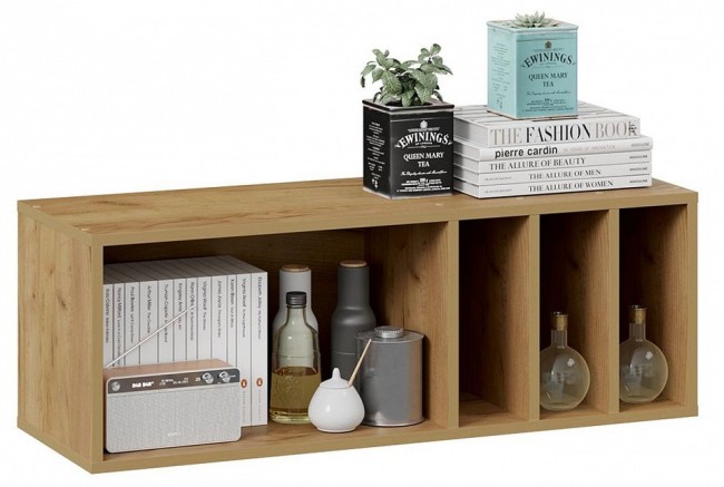 Полка навесная Хилтон Исп 1.1 (дуб крафт золотой   940x321x328)