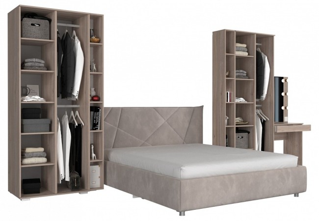 Гарнитур для спальни Лайк КС96 (дуб мария дуб мария, какао капучино )