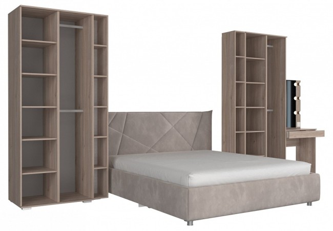 Гарнитур для спальни Лайк КС96 (дуб мария дуб мария, какао капучино )