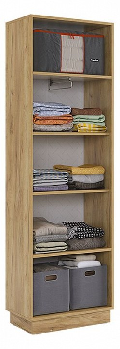 Шкаф платяной Моди (дуб крафт золотой белое дерево  600x350x1885)