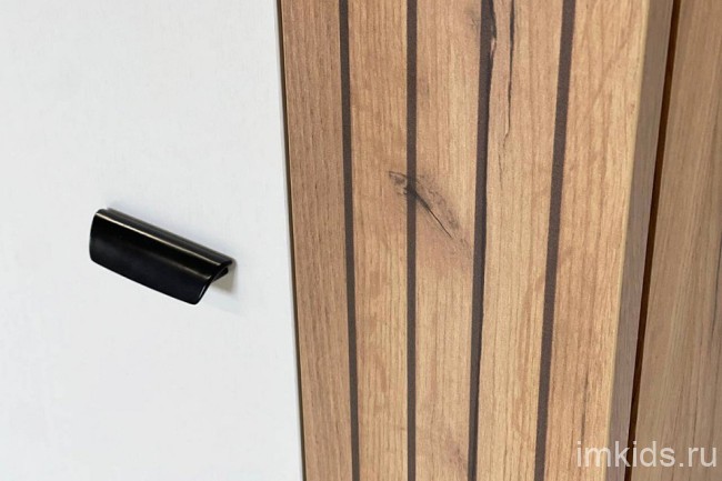 Шкаф платяной Моди (дуб крафт золотой белое дерево  600x350x1885)