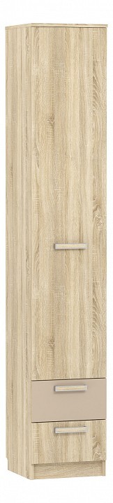 Шкаф для белья Акварель НМ 013.01-02 М1 (дуб сонома дуб сонома, капучино  402x414x2256)