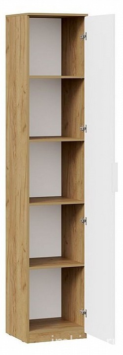 Шкаф для белья Хилтон Исп. 2 (дуб крафт золотой белый  450x428x2260)