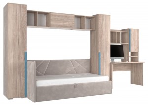 Гарнитур для детской Лайк К107 (дуб мария дуб мария, индиго капучино )