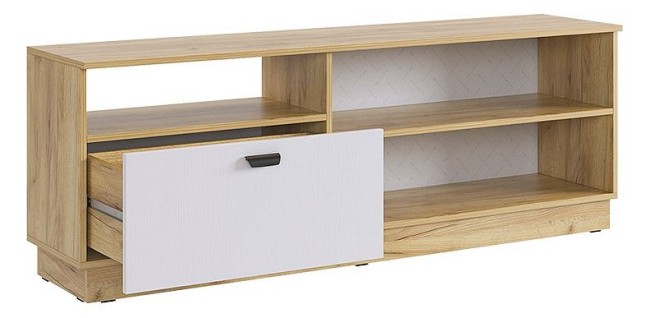 Тумба Моди (дуб крафт золотой белое дерево 1550x350x550) Тумба Моди (дуб крафт золотой белое дерево 1550x350x550)