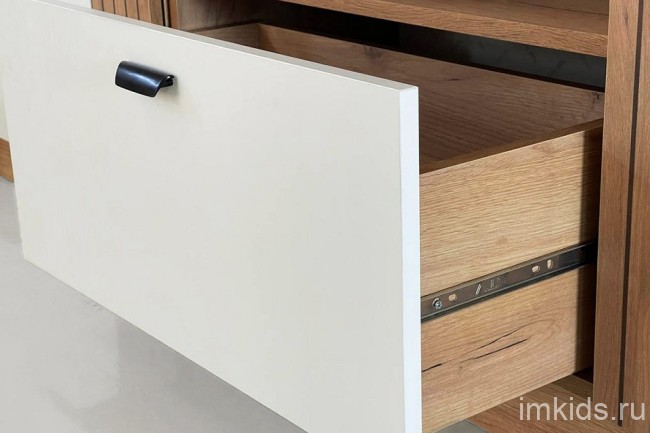 Тумба Моди (дуб крафт золотой белое дерево 1550x350x550) Тумба Моди (дуб крафт золотой белое дерево 1550x350x550)