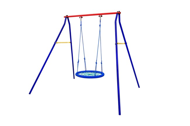 Качели дачные "Пионер 1К" + качели гнездо 76 см.(сетка)