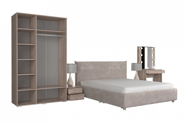 Гарнитур для спальни Лайк КС14 (дуб мария дуб мария, индиго капучино )
