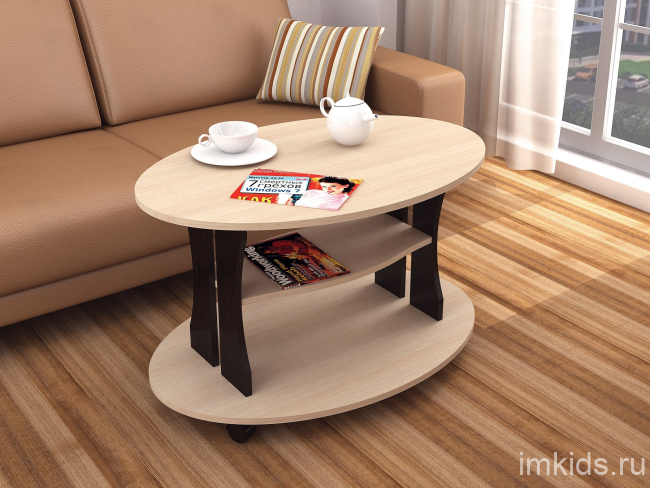 Столик журнальный Консул-1, дуб молочный