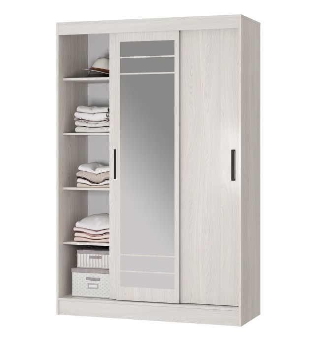 Шкаф-купе Тео ШКК-02, ясень белый