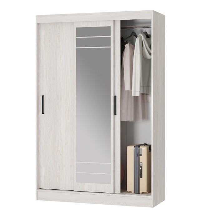Шкаф-купе Тео ШКК-02, ясень белый
