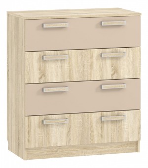Комод Акварель НМ 013.71-01 М (дуб сонома дуб сонома, капучино  802x414x928)
