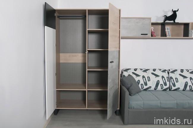 Шкаф 2-х створчатый "Либерти Блэк"