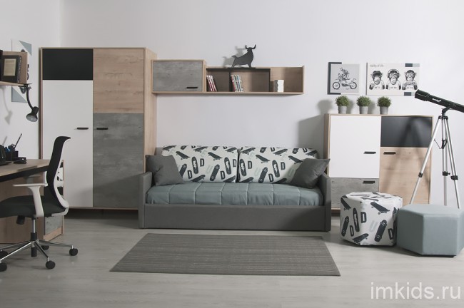 Шкаф 2-х створчатый "Либерти Блэк"