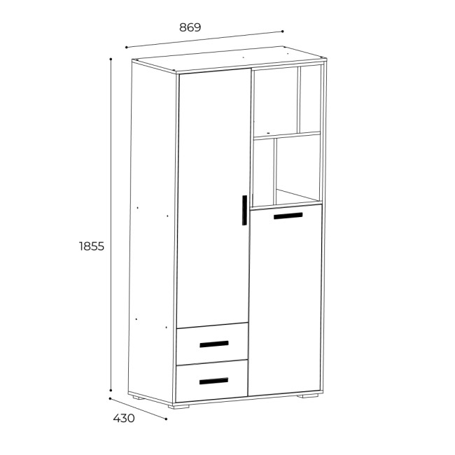 Шкаф для белья и книг Лило