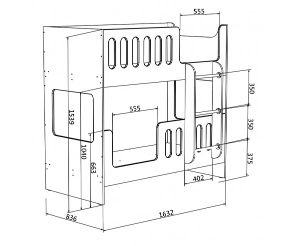 Двухъярусная кровать Сказка