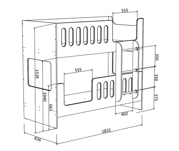 Двухъярусная кровать Сказка