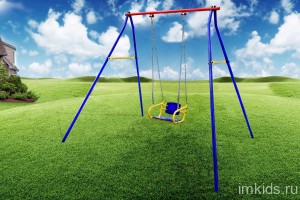 Качели дачные "Пионер 1К" + качели цепные со спинкой