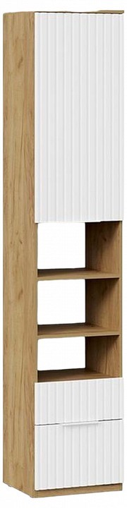 Шкаф комбинированный Хилтон Исп. 2 (дуб крафт золотой белый  450x428x2260)