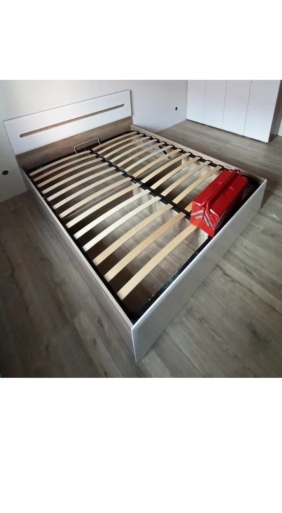 Кровать с реечным настилом Наоми КР-11 160х200, белый глянец