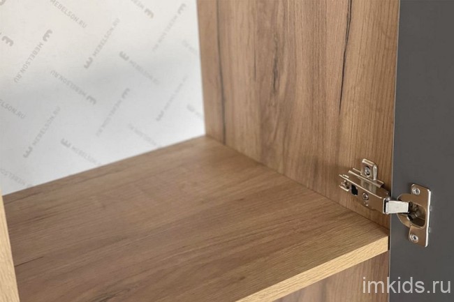 Шкаф платяной Бери (дуб крафт золотой графит 800x350x1826) Шкаф платяной Бери (дуб крафт золотой графит 800x350x1826)