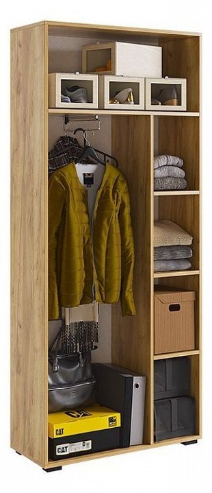 Шкаф платяной Бери (дуб крафт золотой графит 800x350x1826) Шкаф платяной Бери (дуб крафт золотой графит 800x350x1826)