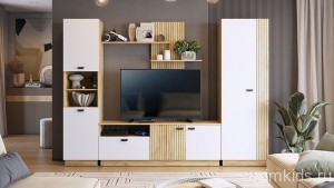 Набор для гостиной Моди К2 (дуб крафт золотой белое дерево  )
