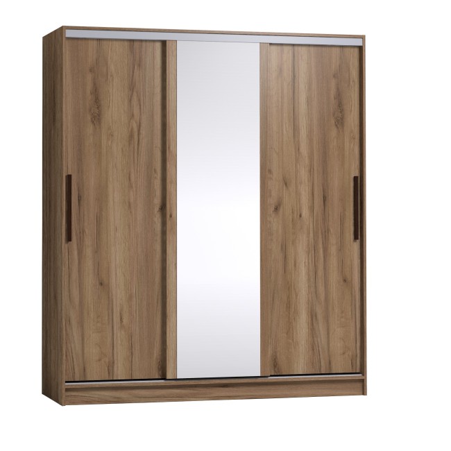 Шкаф-купе с зеркалом Strike 1800 Дуб табачный Craft Шкаф-купе с зеркалом Strike 1800 Дуб табачный Craft