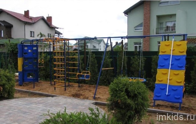 VERESK Уличный Детский комплекс "Радуга Плюс" с 2 качелями и башней