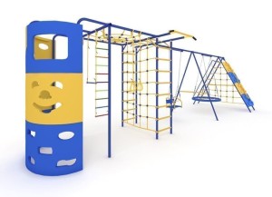 VERESK Уличный Детский комплекс "Радуга Плюс" с 2 качелями и башней