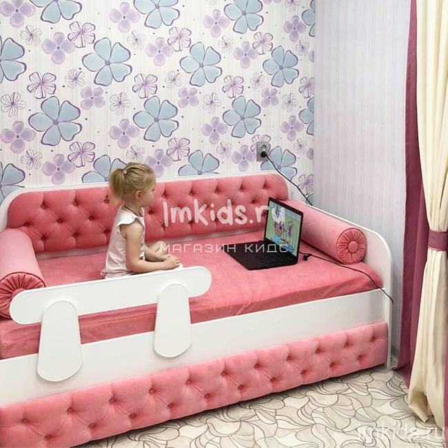 Детская кровать тахта "Розовый коралл"