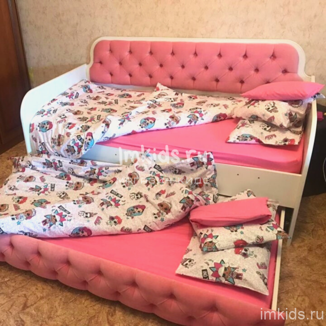 Детская кровать тахта "Розовый коралл"