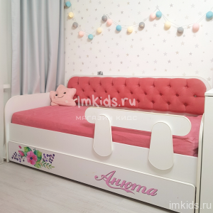 Детская кровать тахта "Розовый коралл"
