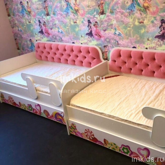 Детская кровать тахта "Розовый коралл"