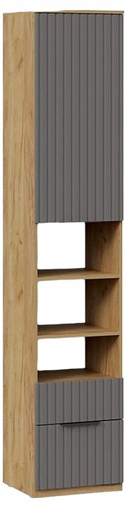 Шкаф комбинированный Хилтон Исп. 2 (дуб крафт золотой графит  450x428x2260)