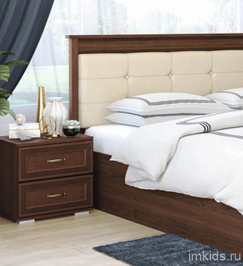 Кровать с ортопедическим основанием Ливорно ЛКР-1 160х200, орех Кровать с ортопедическим основанием Ливорно ЛКР-1 160х200, орех