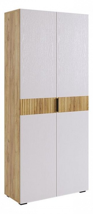 Шкаф платяной Бери (дуб крафт золотой белое дерево  800x350x1826)