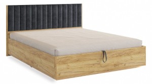 Кровать двуспальная Адам (дуб крафт золотой  грей алькантара 2074x1702x1005)