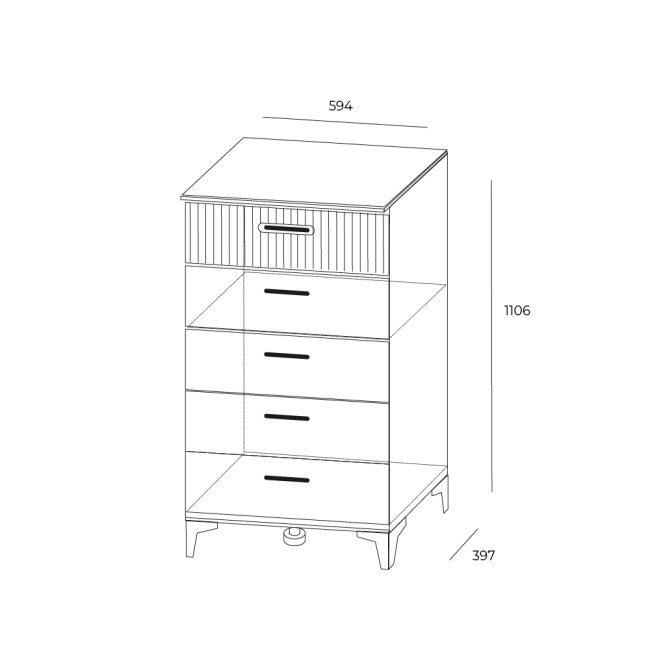 Комод узкий Дюна