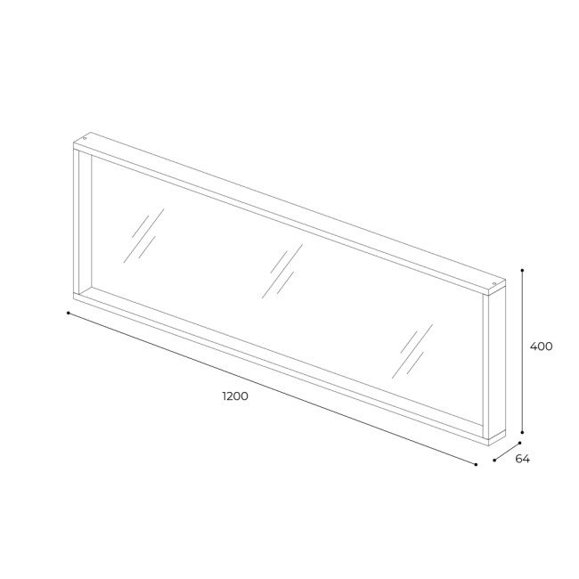 Зеркало настенное Феникс, графит