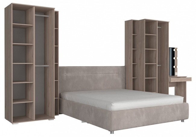 Гарнитур для спальни Лайк КС97 (дуб мария дуб мария, индиго капучино )