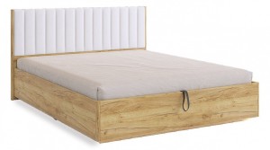 Кровать двуспальная Адам (дуб крафт золотой  белоснежный 2074x1702x1005)