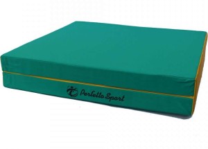Мат № 8 (100 х 200 х 10) складной 1 сложение "PERFETTO SPORT" зелёно/жёлтый