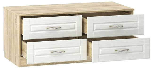 Тумба под ТВ Оливия НМ 040.48 Ф (дуб сонома дерево белое  1202x578x512)