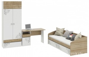 Гарнитур для детской Оксфорд ГН-139.000 (белый, ривьера белый, ривьера  )